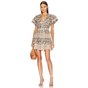 Ulla Johnson Kaitlyn Dress Yarrow Mini Short Sleeve Tiered Ruffle Skirt 6